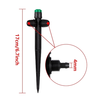 Tinggi 6,5 Inci 16,5cm Irigasi Adjustable Drippers Untuk Sistem Irigasi