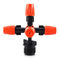 Orange Five Outlet Adjustable Atomizing Sprinkler Dengan Konektor Benang 1/2 ''