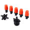 Orange Five Outlet Adjustable Atomizing Sprinkler Dengan Konektor Benang 1/2 ''